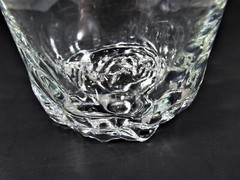 Empty Languedoc Rose Wine Bottle Crystal Clear Rose Embossed Bottom 13 Inch