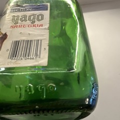 Yago Sangria Green Glass Wine Bottle with Handle, Barcode 8602404461