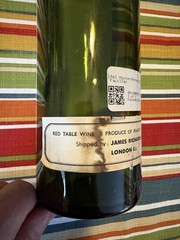1961 Chateau Mouton Rothschild No 000436 Empty Bottle Double Signed