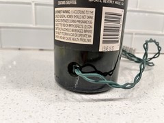 Vampire Wine Bottle with Red Tipped lights Grapes Leaves – UNIQUE & COOL!