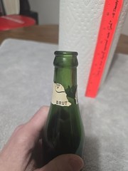 Vintage 1950s Christian Brothers Champagne Brut Green Glass Bottle! Rare To Find