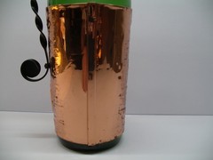 Wine Bottle Decanter Paris France Eiffel Tower Empty Bar Deco Copper