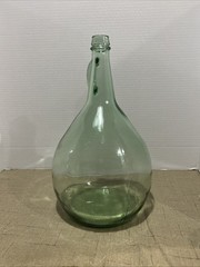 Vintage Almaden One Gallon green glass wine bottle with Handle 13” Tall MCM