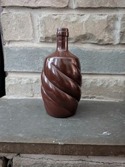 VINTAGE EMPTY MATEUS SPIRAL CARBONATED ROSE WINE BOTTLE 1 PINT OPORTO PORTUGAL