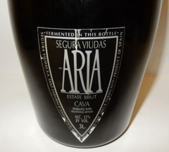 SEALED ARIA CAVA SPARKLING WINE, 3 LITER DUMMY EMPTY PROP BOTTLE, MADE IN SPAIN