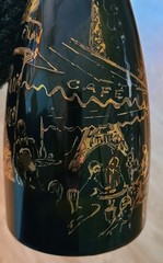 Special Ed. 2001 Paris 28 oz. Champagne Bottle 12&Prime; Cafe Setting by LeRoy Neiman*