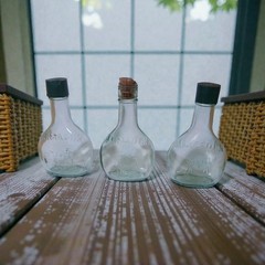 Set Of 3 Almaden Pony 187 ML Bottles Vineyards Green Glass