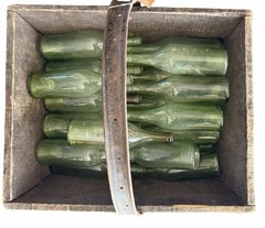 Antique Single Serve Wine Bottle French Hand Blown Punt