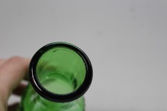 Vintage M LAMONT VINEYARDS 2/5 Pint Green Glass Empty Wine Cruets Bottles.