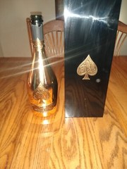 Armand De Brignac Ace of Spades Gold EMPTY Bottle With Case & Protective Case