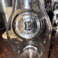 Vintage Paul Masson Since 1852 Embossed Glass Milk Bottle Carafe Decanter 10”