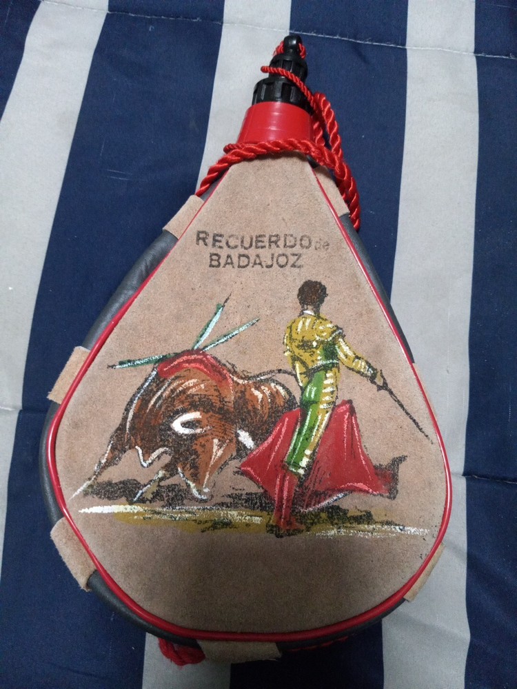 Bota Bag Spanish Leather Wine Water Bullfighting 1L Spain