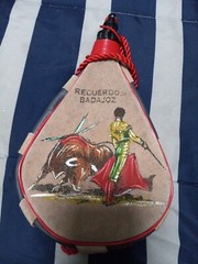 Bota Bag Spanish Leather Wine Water Bullfighting 1L Spain