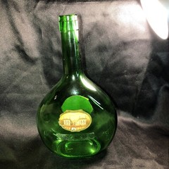 Vintage Lot Of 2 Green MATEUS WINE BOTTLES ~ 50 oz. One With Cork