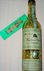 Mandarine Napoleon Grand Liqueur Empty Green Wine Bottle Belgium VTG Recipe Book