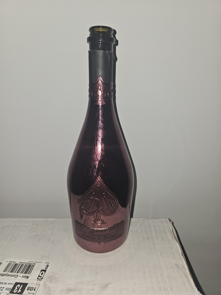 Empty Ace Of Spade Rose Champagne Pink Bottle LIMITED EDITION Color Rose