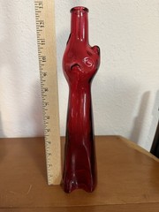 Moselland Riesling Tall Red Cat Wine Bottle