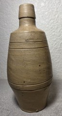 Antique Souza Hand Made Clay Wine Bottle