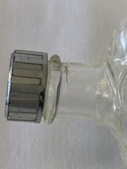 Vintage Bunch of Grapes Shaped Clear Glass Bottle Made In France Approx 6” Long