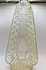VINTAGE MILANO, ITALY WINE OR OLIVE OIL BOTTLE W/OLD CORK-CLEAR GLASS-COLLECTOR