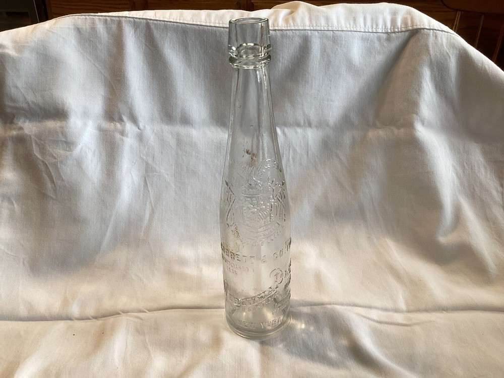 Vintage Garrett & Co Inc Virginia Dare Clear Glass Wine Bottle New York 2/3 Pint