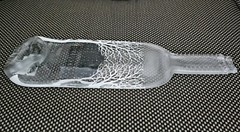 Flat Clear Glass Wine Belvedere Bottle | Pressed / Melted | Wall Art