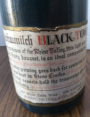 VTG German Black Tower Liebfraumilch Wine Stone Crock Stoneware Bottle 1970