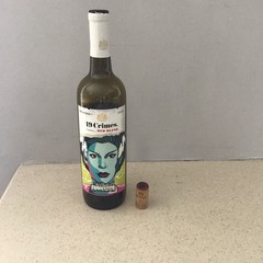 EMPTY 19 CRIMES BRIDE OF FRANKENSTEIN WINE BOTTLE GID LABEL HALLOWEEN
