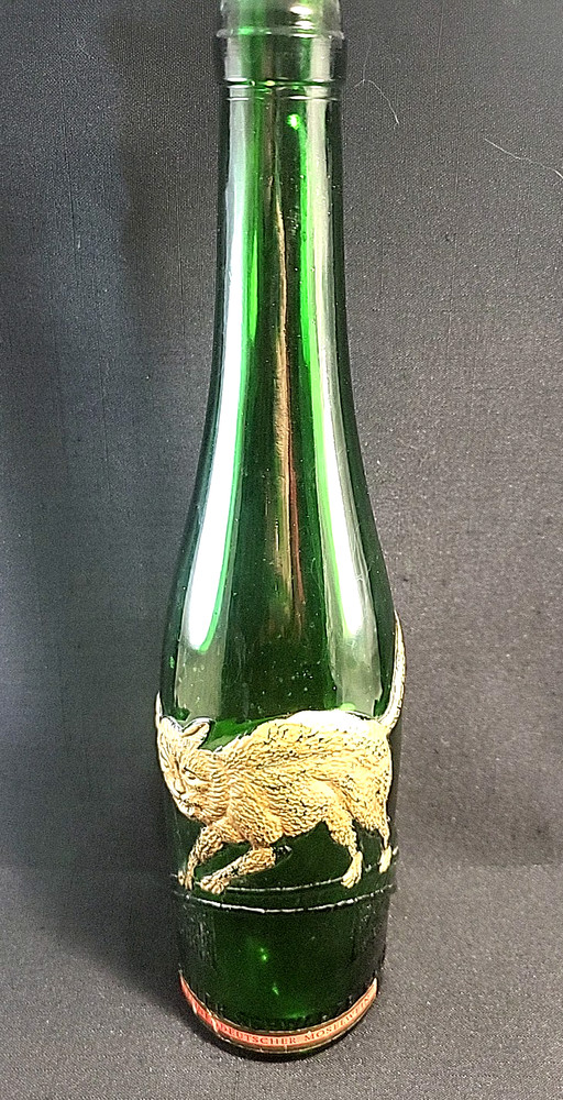 Zeller Schwarze Katz German Wine Bottle Embossed Gold Cat 12.75&Prime; tall