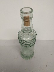 Light Sage Wine Decanter No Cork Made In Spain Appx 9” Tall Bar Decor