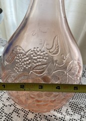 CASADIS MILANO VINTAGE 10&Prime;×7&Prime; JUS DE FRUIT PINK GLASS WINE DECANTER JUG 2 Liters