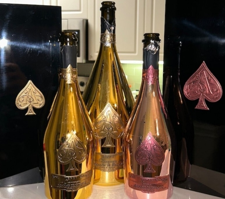1 EMPTY Jeroboam Bottle Ace Of Spade 3L, Color Gold Bottle BOTTLE