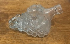 Vintage 2 Wine Grape Cluster Liquor Cognac Decanters Length 6.5&Prime; NO LIDS