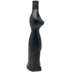 Happy Cat Matte Black Wine Bottle Mosel Reisling Empty Bottle