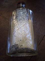 Graphic Castle Mount 1/2 Pint Wine Bottle Cinc Ohio Calif Sherry 20% Bum Wine