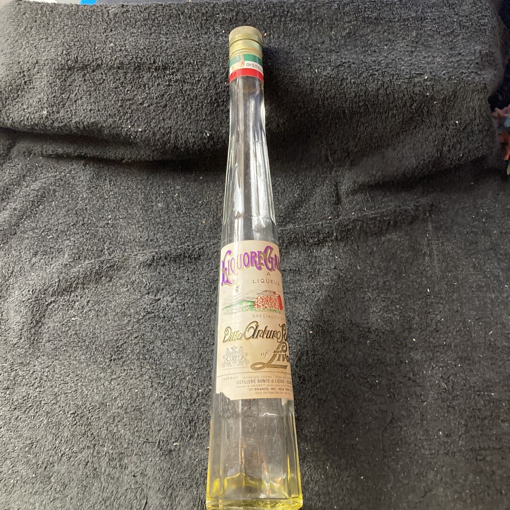 Vintage Italy Wine Bottle Liquore Galliano Livorno 18&Prime;tall Riunite di Liquori
