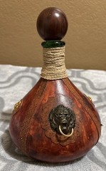 Italian leather wrapped decanter vintage