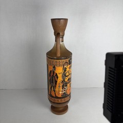 Vintage 1973 Ouzounis Amphora No 1 Wine Bottle Greece Greek Art Glass Empty