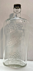 &rsquo;34 Owens-Illinois Glass Bottle Grape & Vines 4/5 QT 10x 4.5x 2.5 Pat 92116