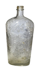 Wine Bottle Garretts American Wines 4/5 Quart Embossed Clear Glass 9 5/8&Prime;