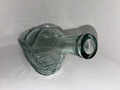 Vintage Ship Wine Bottle Decantor Weave Pattern