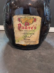 Rare Vintage Maywood Glass Amber Wine Jug – Half Gallon – Grape Design