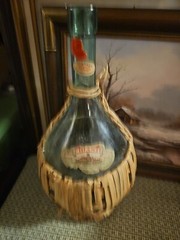 RARE Vintage 1961 Pellegro Suali CHIANTI Rattan Wrap (Empty)
