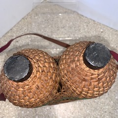 VINTAGE WICKER Demi John & WINE BOTTLE HOLDER ?LOT 3