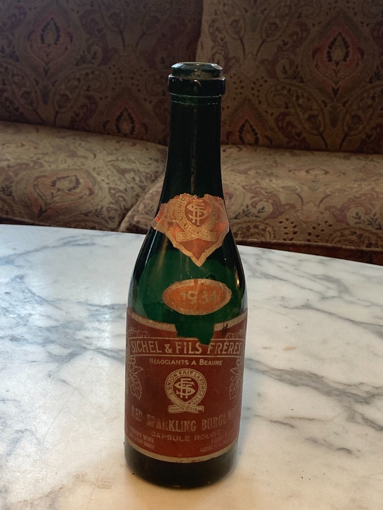 1934 Sichel & Fils Freres Red Sparkling Burgundy Rouge Burgundy Wine France