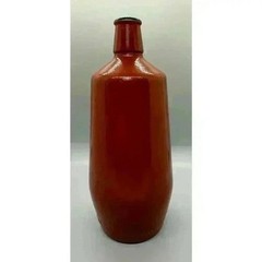 VTG 1980 JM Da Fonseca Azeitao Portugal Rust Brown Painted Glass 9&Prime; Wine Bottle