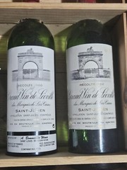 Bordeaux, Cabernet, And Red Blend Empty Wine Bottles In Wooden Case (6)