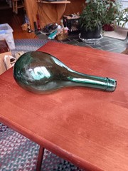 Vintage Rounded Bottom Hand Blown glass Wine Bottle. (1835)