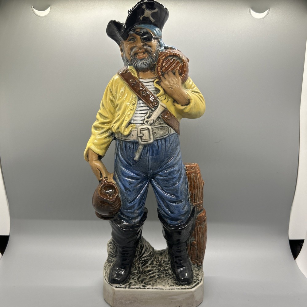 Casa Vento Figural Wine Bottle Made in Italy Collectors Item 82 Stickered Pirate