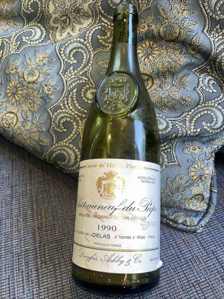Châteauneuf Du Pape Wine bottle ( Empty ) 1990